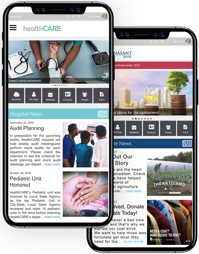 MobileMockupDuoV1 SharePoint Intranet Mobile