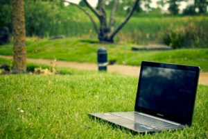 Computer On Grass