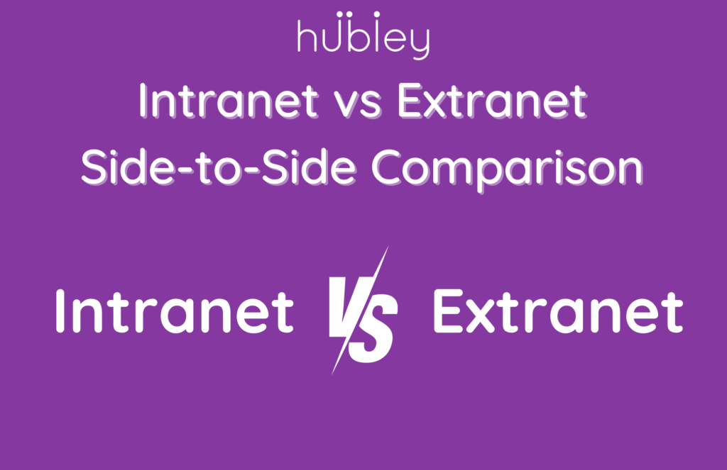 side to side comparison of intranet vs extranet