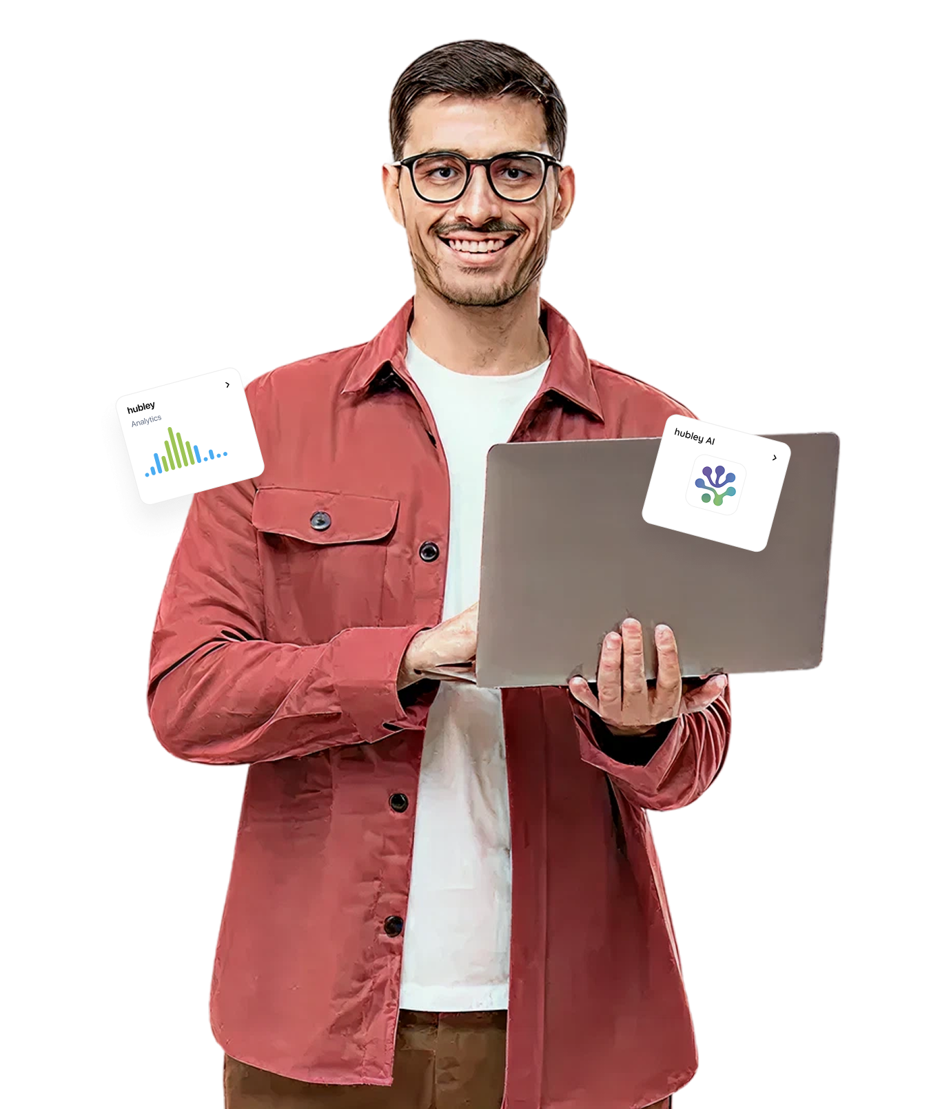 Hubley AI and Analytics — representative user with product preview