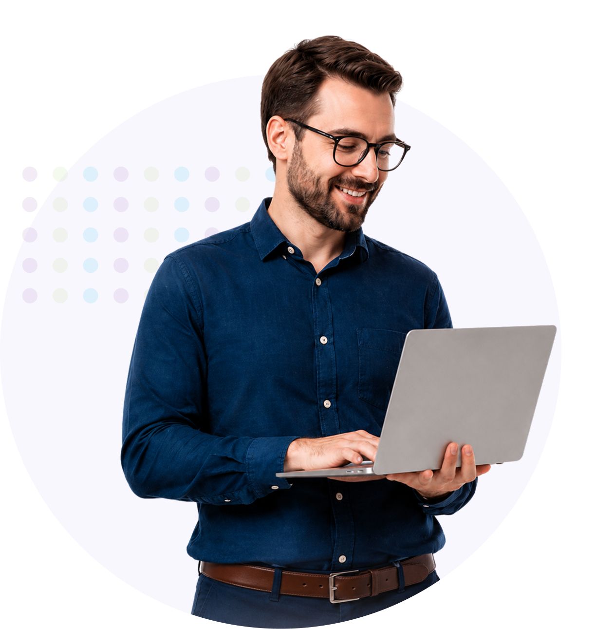Person using a laptop