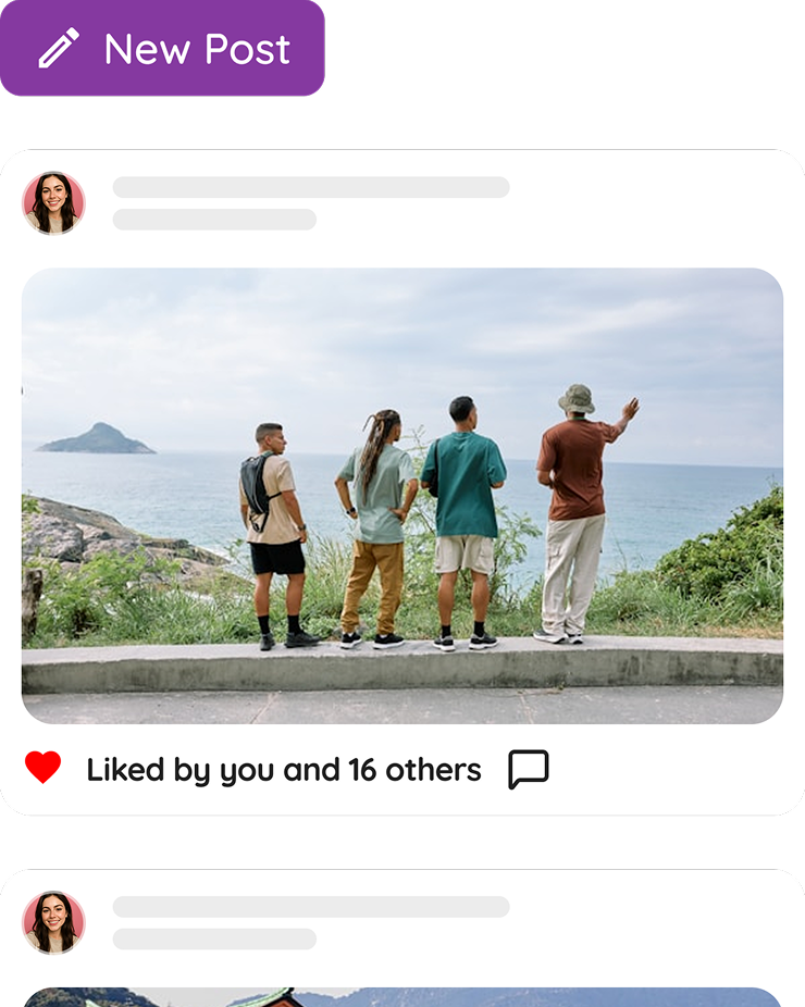 New post feed preview