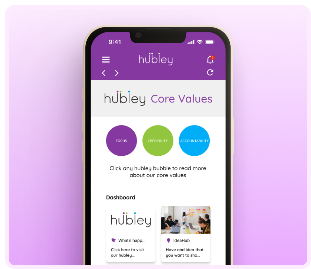 Mobile employee app interface on a smartphone
