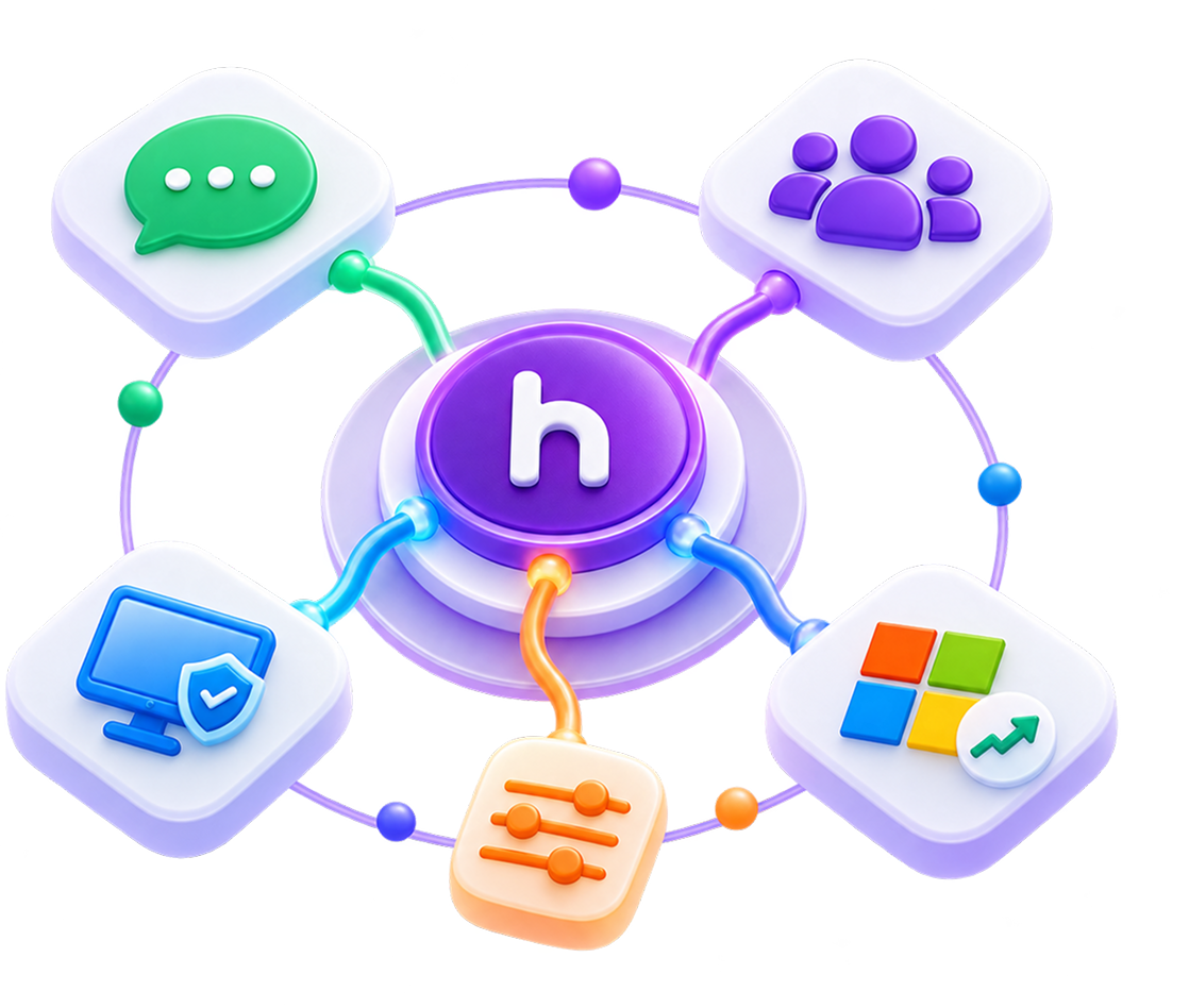 hubley platform connecting communications, HR, IT and Microsoft 365 tools