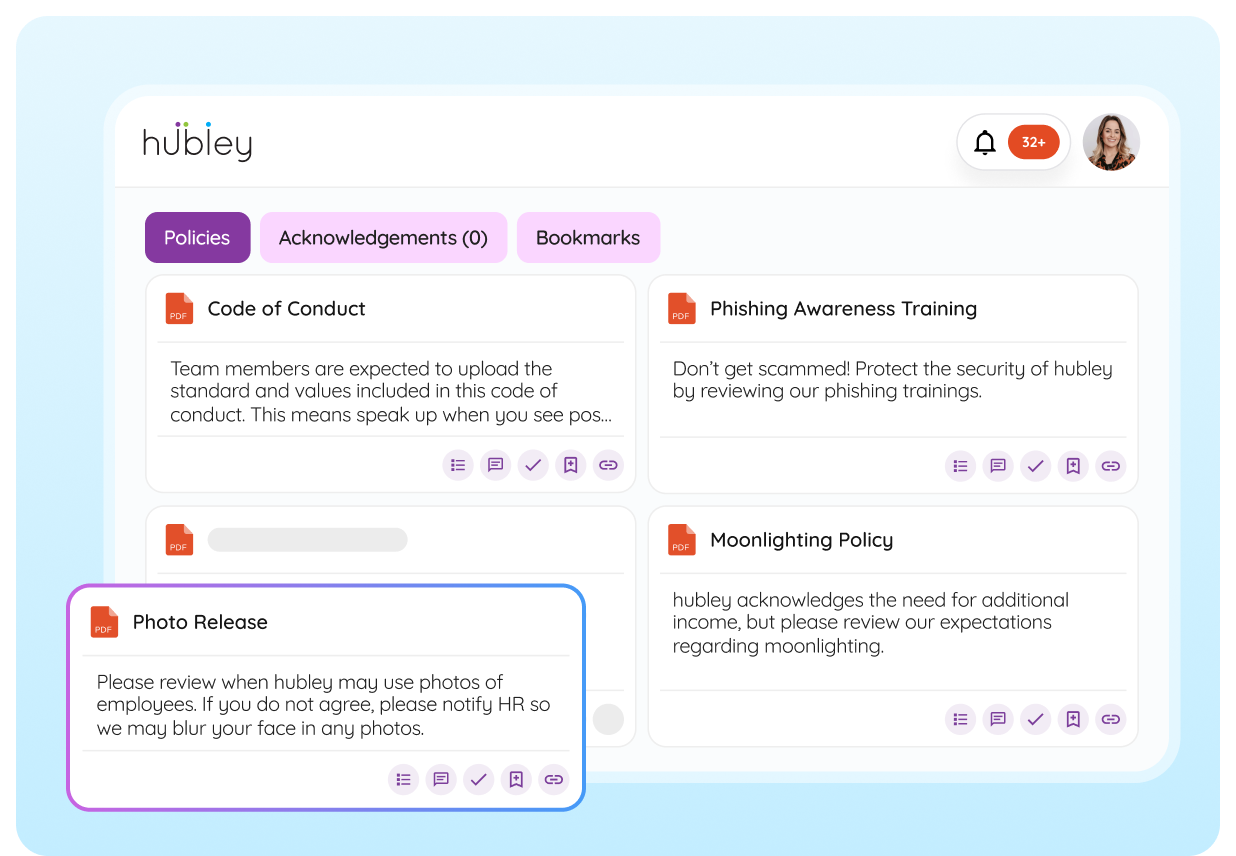 PolicyHub+ policy management interface