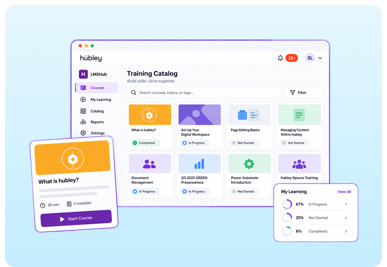 LMSHub course catalog interface
