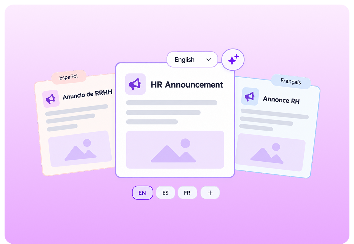 Translation language switching interface
