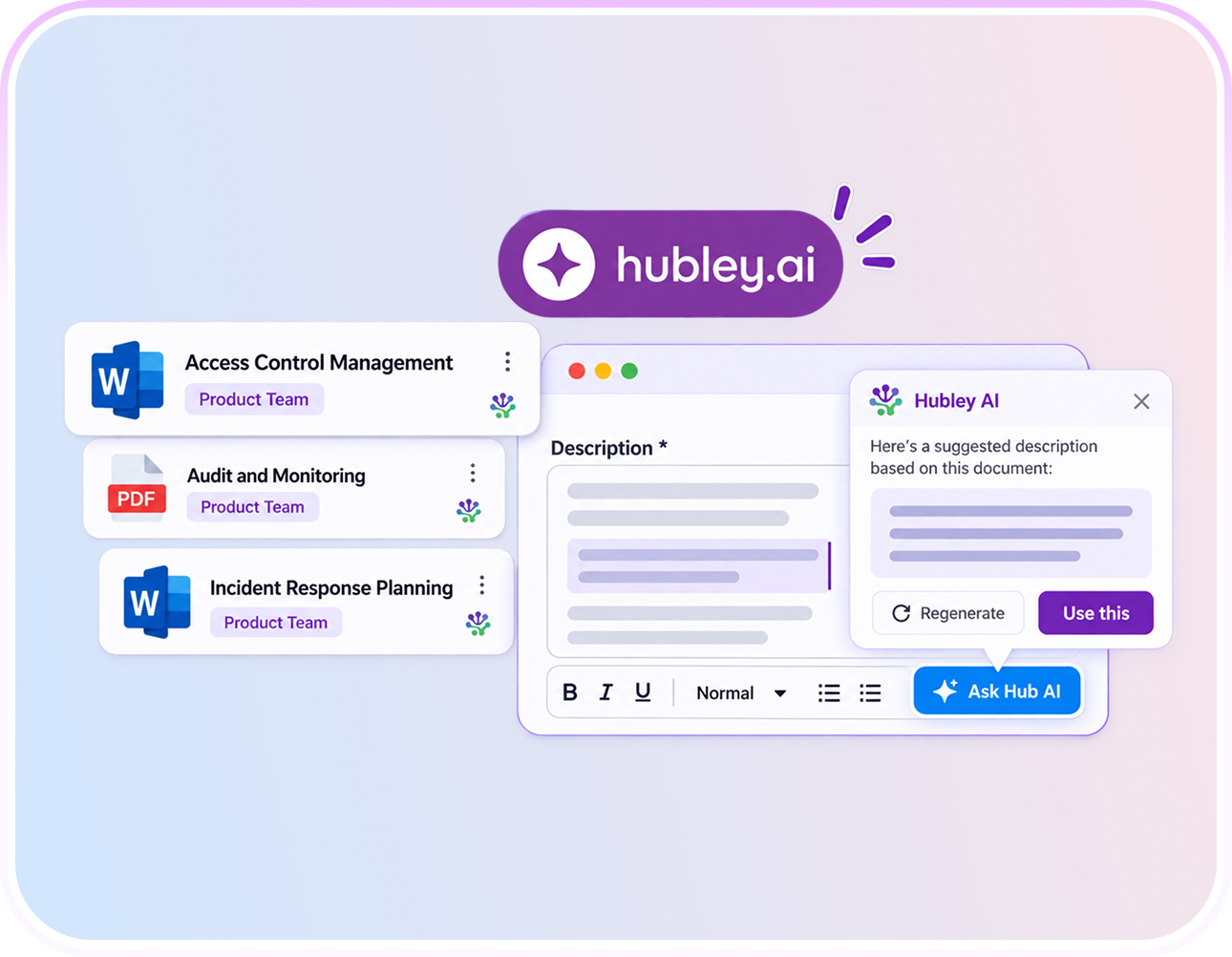 hubley.ai document assistant preview